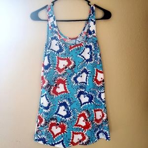 RED, WHITE & BLUE Heart Tank Top